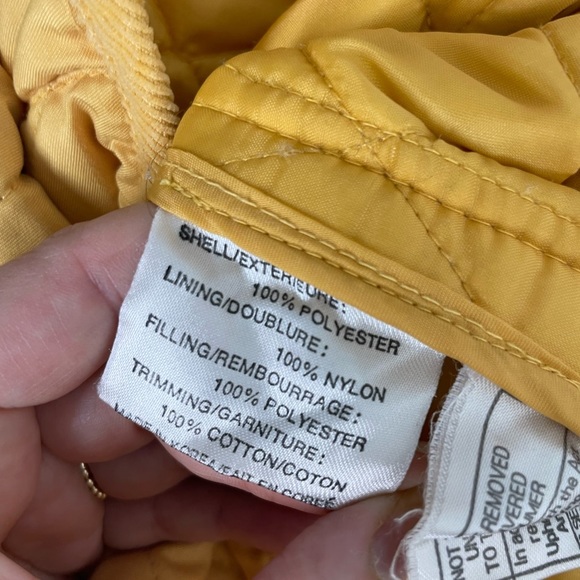 VINTAGE Simons quilted corduroy collar yellow jacket - Picture 10 of 13